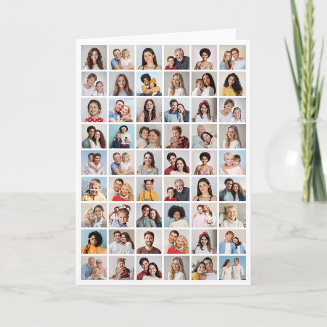 Skapa ditt eget 54-foto collage-kort anteckningskort (Framsida)