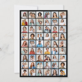 Skapa ditt eget 54-foto Collage-kort Anteckningskort
