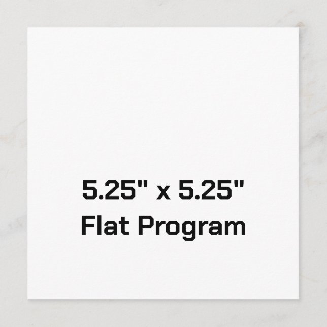 Skapa Ditt Eget 5,25" x 5,25" Platt Program (Framsida)