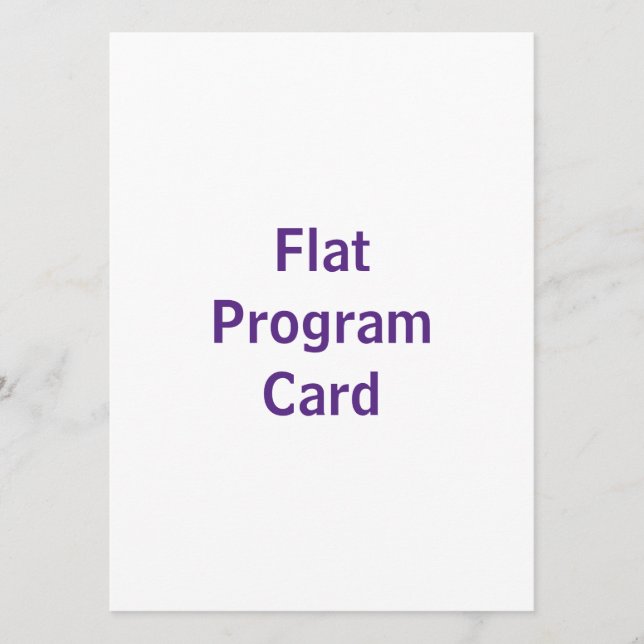 Skapa Ditt Eget 5,5" x 7,5" Platt Program  (Framsida)