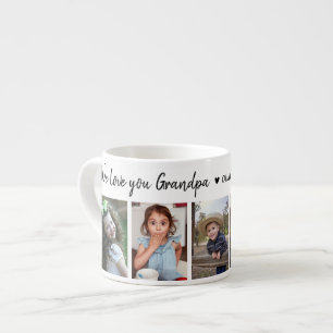 Skapa ditt eget 5-foto Vi Kärlek dig Grandpa Espressomugg