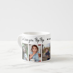 Skapa ditt eget 5-foto Vi Kärlek du PopPop Espressomugg
