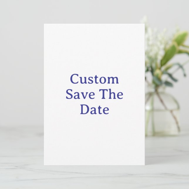 Skapa ditt eget 5" x 7" Save The Date-platt kort (Stående Fram)