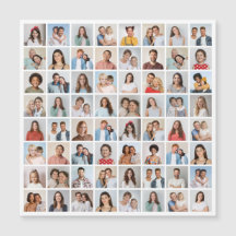 Skapa Ditt Eget 64 Fotos Collage Magnetkort