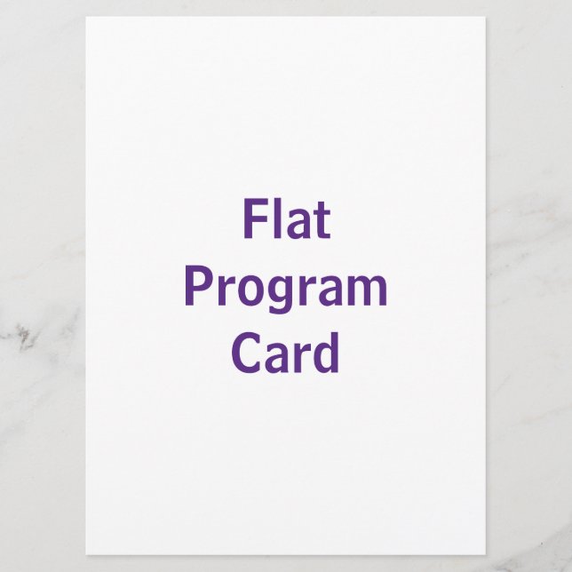Skapa Ditt Eget 6,5" x 8,75" Platt Program  (Framsida)