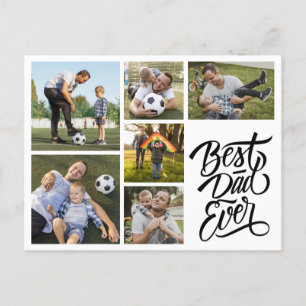 Skapa ditt eget 7 fotokollage Best Pappa någonsin Vykort