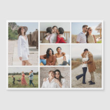 Skapa ditt eget 7-fotokollage Magnetiskt kort