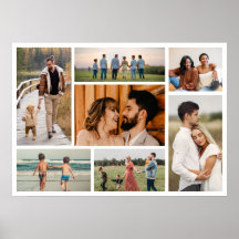 Skapa ditt eget 7-fotokollage redigerbart Färg