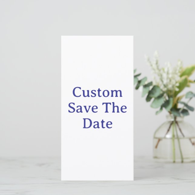 Skapa ditt eget 8" x 4" Save The Date-platt kort (Stående Fram)