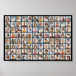 Skapa ditt eget 96 Photo Collage Editable Färg Poster