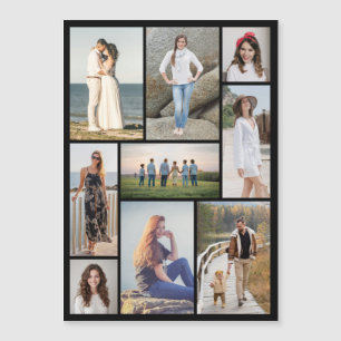 Skapa ditt eget 9-foto collage magnetkort