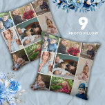 Skapa ditt eget 9-fotokollage för saké kudde<br><div class="desc">Enkel och modern fotosamlingskudde som kan anpassas till 9 bilder. En underbar knapphändig kudde för presentfamiljen för helgdagar och särskilda tillfällen.</div>