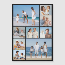 Skapa ditt eget 9-fotokollage Magnetiskt kort