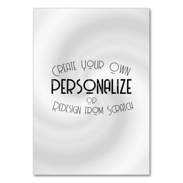 Skapa ditt eget Anpassad design Bordsnummer (Framsidan)