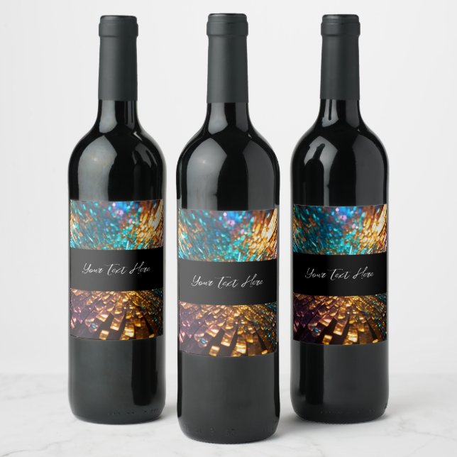 Skapa Ditt Eget Anpassade Färgade Glas Vinflaska Etikett (Flaskor)