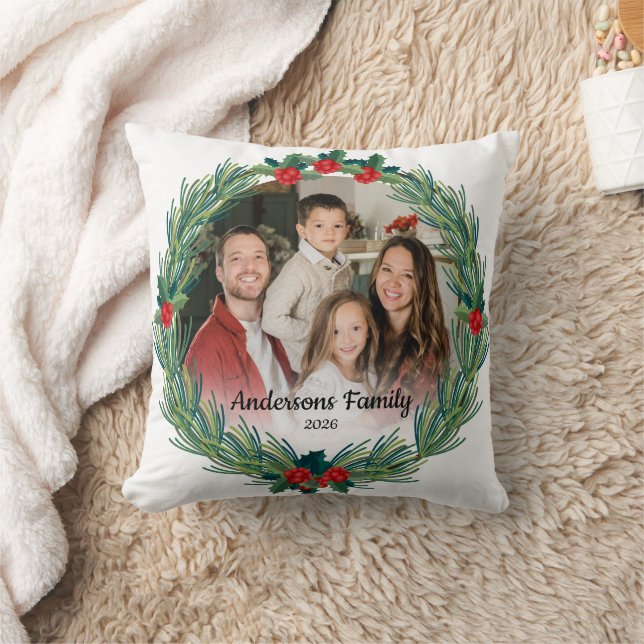 Skapa Ditt Eget Anpassade Foto Familjenamn År Kudde (Filt)