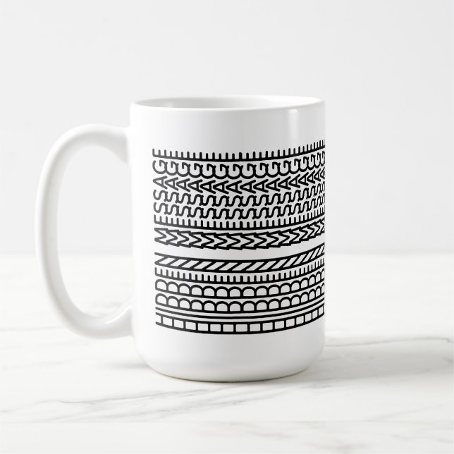 Skapa Ditt Eget Anpassade Korta Dolda Meddelande 0 Kaffemugg (Vänster)