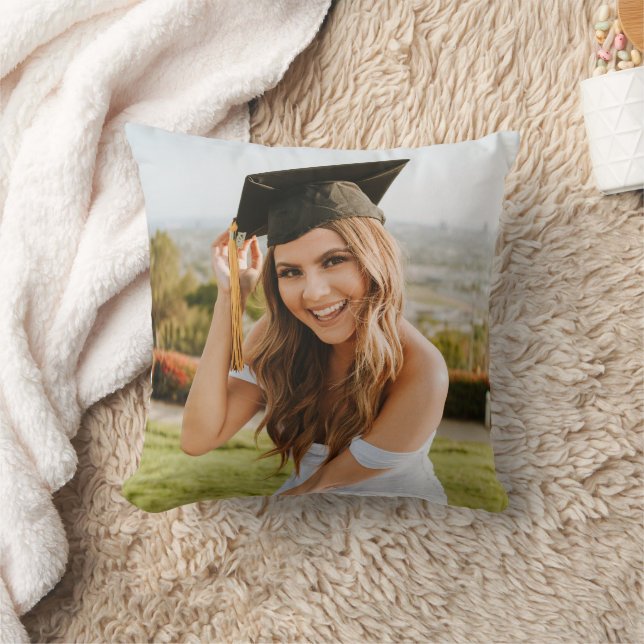 Skapa Ditt Eget Anpassat Examensfoto Kudde (Filt)