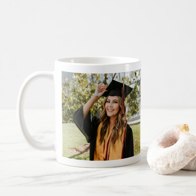 Skapa Ditt Eget Anpassat Graduate 2 Foto Kaffemugg (Med munk)