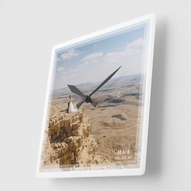 Skapa ditt eget Anpassningsbar, ditt eget Bröllop- Fyrkantig Klocka (Vinkel)