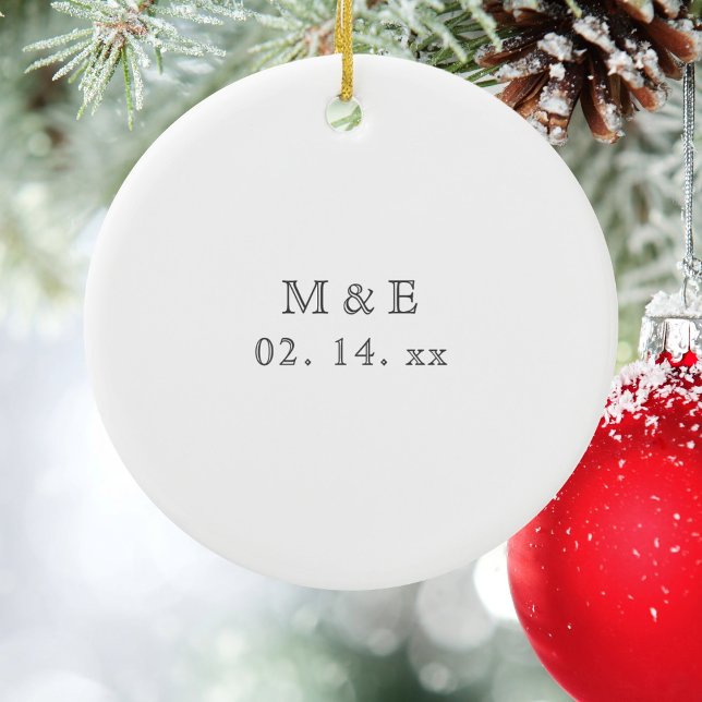 Skapa ditt eget Anpassningsbar, ditt eget Bröllop- Julgransprydnad Keramik (Skapare uppladdad)