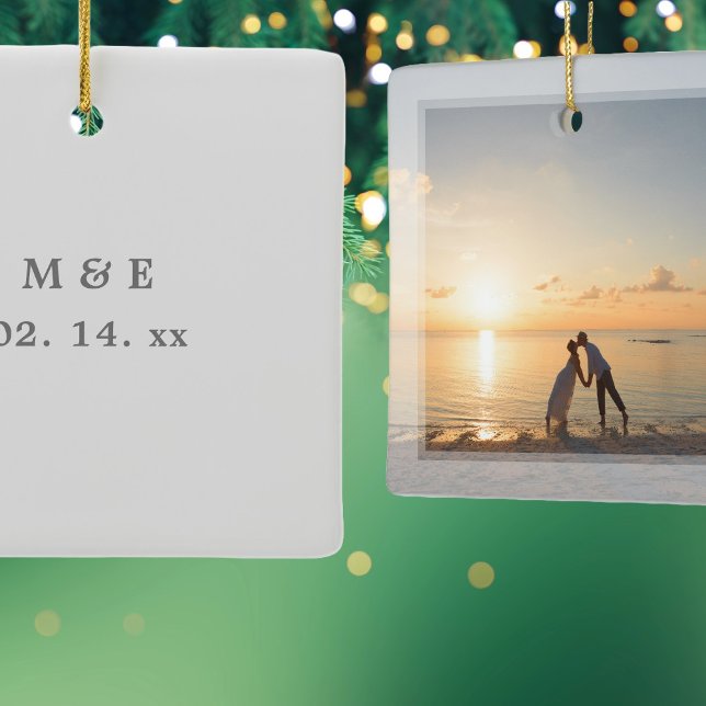 Skapa ditt eget Anpassningsbar, ditt eget Bröllop- Julgransprydnad Keramik (Skapare uppladdad)