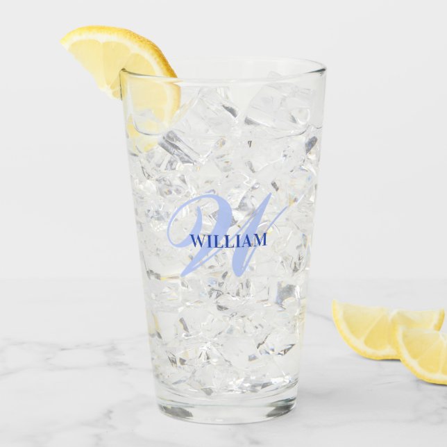Skapa ditt eget Anpassningsbar monogram och Namn B Glaskopp (Framsida Ice)
