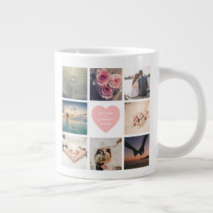 Skapa ditt eget Anpassningsbar Newlyweds Bröllop-f Jumbo Mugg