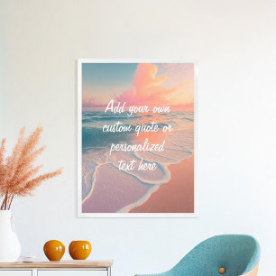 Skapa ditt eget Anpassningsbar Offert Sunset Beach Poster