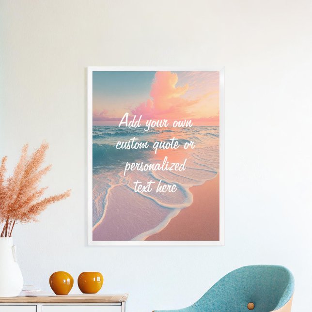 Skapa ditt eget Anpassningsbar Offert Sunset Beach Poster (Skapare uppladdad)