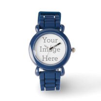 Skapa ditt eget barn Blue Silicone Watch Armbandsur