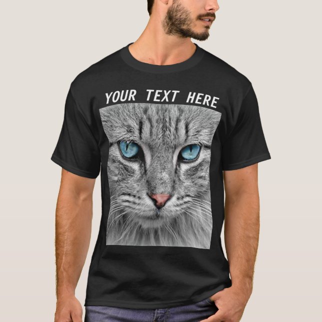 Skapa ditt eget bild Pet Photo Animal Cat T Shirt (Framsida)