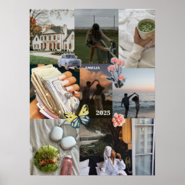 Skapa ditt eget bildkort 2025 Photo Collage Poster