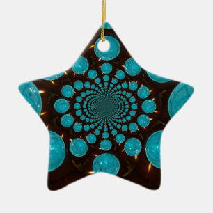 Skapa ditt eget blå Ljus Kaleidoskop Julgransprydnad Keramik