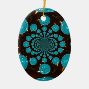 Skapa ditt eget blå Ljus Kaleidoskop Julgransprydnad Keramik