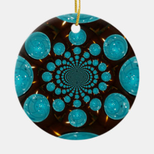 Skapa ditt eget blå Ljus Kaleidoskop Julgransprydnad Keramik