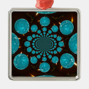 Skapa ditt eget blå Ljus Kaleidoskop Julgransprydnad Metall