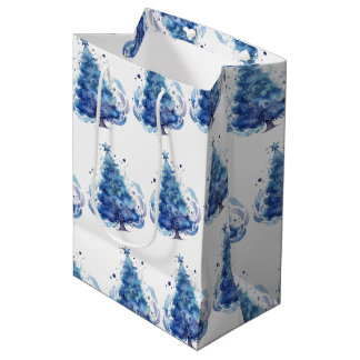 Skapa Ditt Eget Blått Vattenfärg Julträd