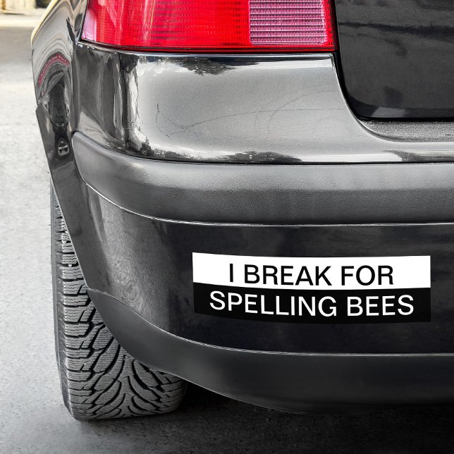 Skapa ditt eget block Black and White Färg Bildekal (Create Your Own Black and White Color Block Bumper Sticker)
