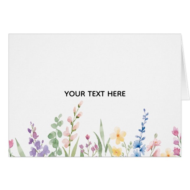 Skapa ditt eget blomkort hälsningskort (Framsidan Horizontal)
