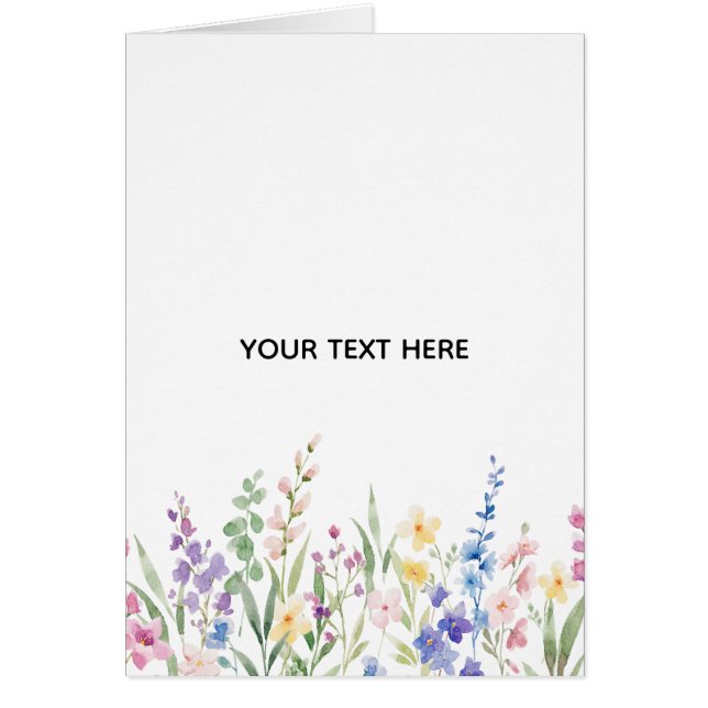 Skapa ditt eget blomkort hälsningskort (Framsidan)