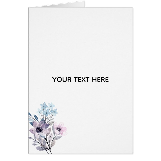 Skapa Ditt Eget Blommiga  Hälsningskort (Framsidan)