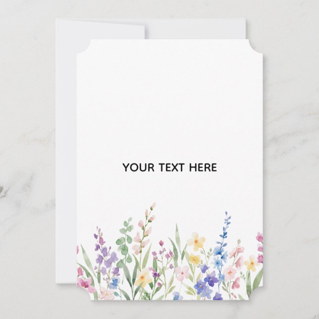 Skapa ditt eget blommiga platta tackkort tack kort (Framsida)