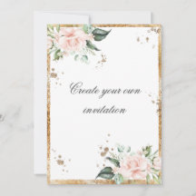 Skapa ditt eget Blommigt Rosa Guld-skript Bröllop