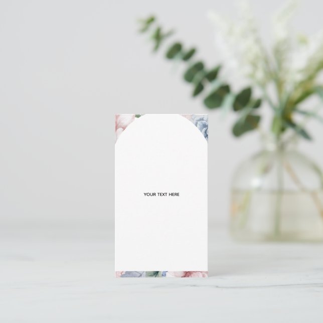 Skapa ditt eget blommigt vikkat tackkort visitkort (Stående Fram)