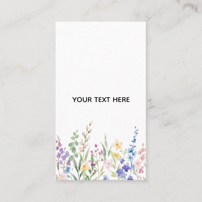 Skapa Ditt Eget Blommotiv  Visitkort (Framsida)