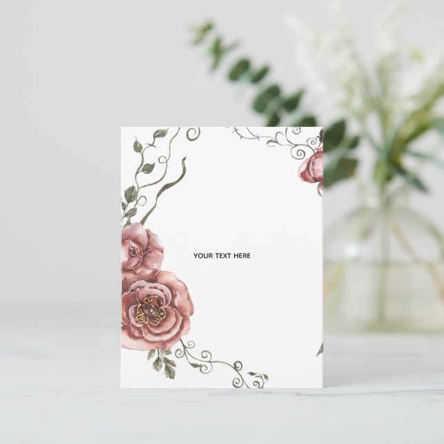 Skapa Ditt Eget blomster Anteckningskort (Stående Fram)