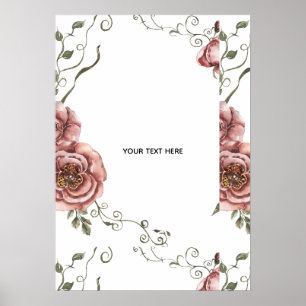 Skapa Ditt Eget blomster Poster