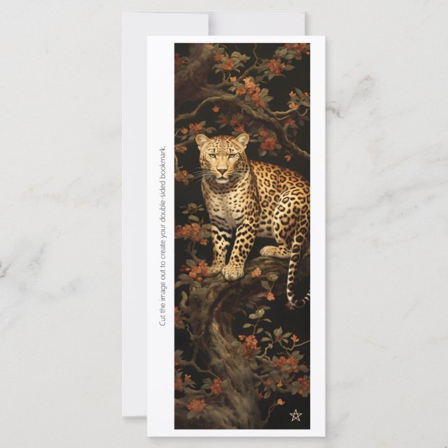 Skapa ditt eget blomster- vilda leopard-läsarmärke (Framsida)
