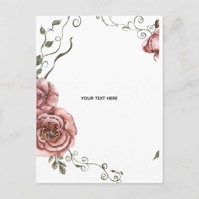Skapa Ditt Eget blomster Vykort (Framsida)